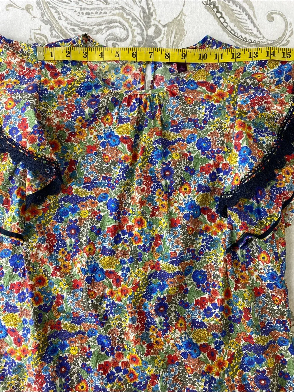 J. CREW Cotton Poplin Top in Liberty Margaret Annie Floral Print Womens small